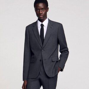 SANDRO MEN'S GREY WOOL 2 BUTTONS BLAZER V7197W-23 - 54